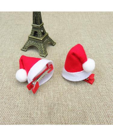 Minkissy Mini Santa Hat Hair Clips - 10Pcs Christmas Hairpins for Kids & Teens - Buy Online on GoSupps.com