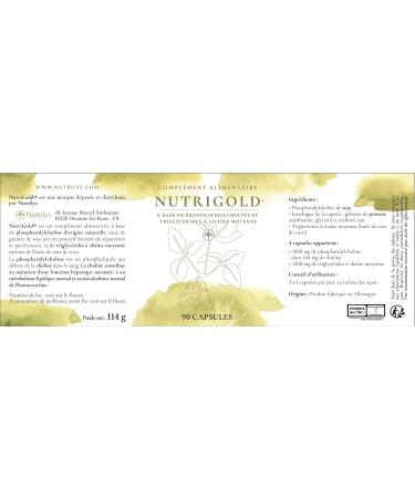 NUTRILYS - Nutrigold - Soy Phosphatidylcholine (GMO Free) and Medium Chain Triglycerides - 90 Capsules - Buy Online on GoSupps.com