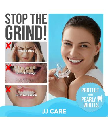 JJ CARE Mouth Guard (2 Pairs) - Custom Moldable Night Guards for Teeth Grinding with Retainer Cleaner Tablets - Dental Mouth Guard for Sleeping - Buy Online on GoSupps.com