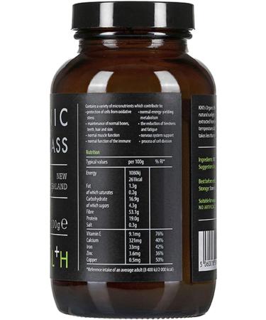 KIKI Health Premium Organic Wheatgrass Powder Supplement - Vegan-Friendly UK Made - Supports Muscles, Bones & Rich in Minerals - 100g - Buy Online on GoSupps.com