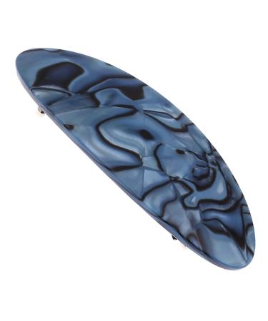 Camila Paris CP2984 French Hair Barrette Clip Handmade Oval Blue  Strong Hold Grip Hair Clips for Women  No Slip Rubberized Metal Closure  Durable Styling Girls Hair Accessories  Made in France