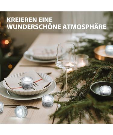 Mini Waterproof LED Lights - White Tea Lights for Decor Aquarium & Parties | 20PCs Battery Operated No Remote Control - Buy Online on GoSupps.com