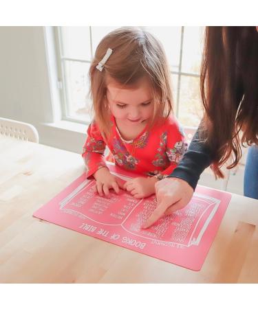 HIS KIDS COMPANY Books of The Bible PLACEMAT in Pink - Educational and Colorful Learning Tool for Children - Buy Online on GoSupps.com