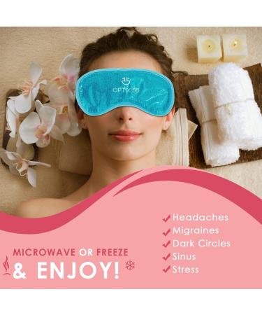 Gel Eye Mask - Hot Cold Compress Pack for Dark Circles, Puffiness, Headaches - Reusable Cooling Eye Therapy Mask - Ergo Gel Bead (Blue) - Buy Online on GoSupps.com