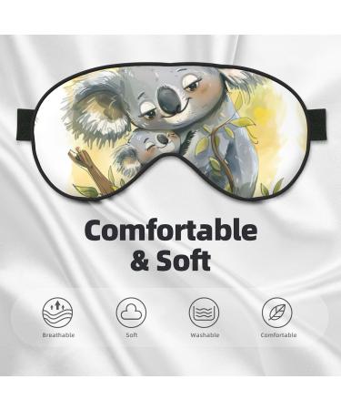 Buy Cute Koala Mom and Baby Print Soft Eye Mask | Sleep Eye Cover for Travel & Naps Perfect for Women & Men - Buy Online on GoSupps.com