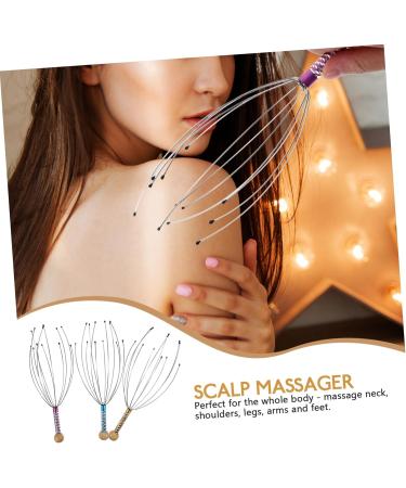 Beavorty 3-in-1 Therapeutic Head Scratch & Full-Body Massager - Ultimate Scalp Massage Tool for Relaxation - Buy Online on GoSupps.com