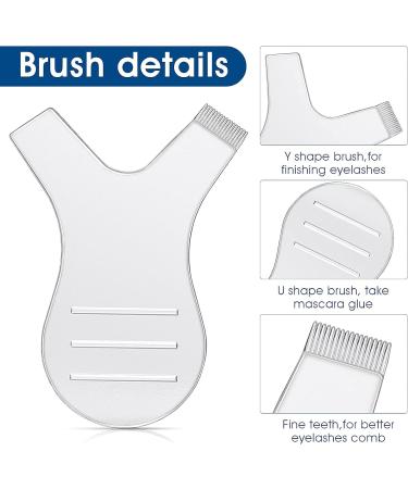 Molain Mini Y Shape Eyelash Brush 50 Pieces Silicone Grafting Eyelash Lift Brush for Lash Perm Eyelash Extension Cleanup Supplies - Buy Online on GoSupps.com