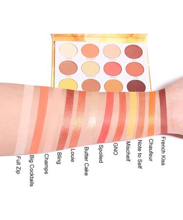 Colorful Eyeshadow Palette | 12 Colors Matte Yellow Glitter Eyeshadow Multifunctional Waterproof High Brightness Cosmetics Eyeshadow Supplies for Eye Makeup Long Lasting for Boys Teens Littryee - Buy Online on GoSupps.com