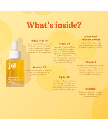 Joi Prickly Pear Brightening Face Oil - Skin Brightening Pore Tightening & Firmness | 100% Plant Oil for Dark Circles | 1oz - International Shipping Available - Buy Online on GoSupps.com