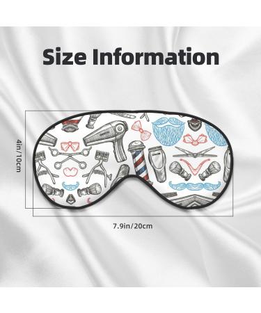 Monochrome Print Sleep Eye Mask - Silk Night Blindfold for Men & Women | Barber Shop Style | Light Blocking Comfort - Buy Online on GoSupps.com