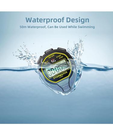 Waterproof Digital Stopwatch Timer  ANTEQI Large Display Simple Stopwatch with ON/Off Function No Clock No Calendar No Alarm Silent Stopwatch for Baseball Swimming Running Training Kids Coaches - Buy Online on GoSupps.com