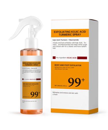 Peel Shot Keratin Care Kojic Acid Turmeric Spray 200ml - Exfoliating Body Spray with Retinol Niacinamide for Face & Body - Gentle Peeling Solution for Smooth All Skin Types (Yellow 1 Pack)
