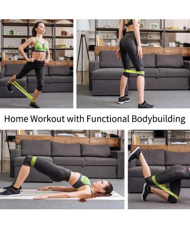 CANGRON Resistance Loop Bands Set - 5pc Fitness Exercise Latex Bands for Home Workouts - Black Blue Green - International Shipping Available - Buy Online on GoSupps.com