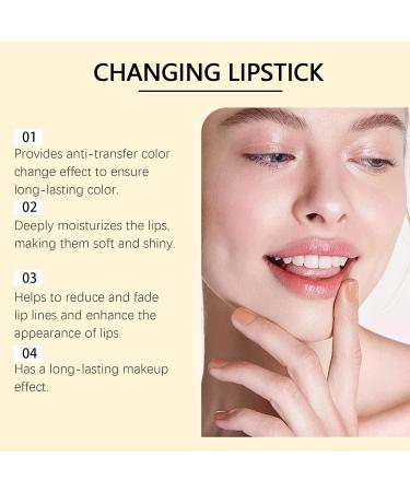 VKaoess Color Changing Lipstick with Gold Foil Gold Crystal Color Changing Lipstick Clear to Pink Moisturizing Lip Balm Kiss Proof and Water Resistant Long Lasting 8 Pack - Buy Online on GoSupps.com