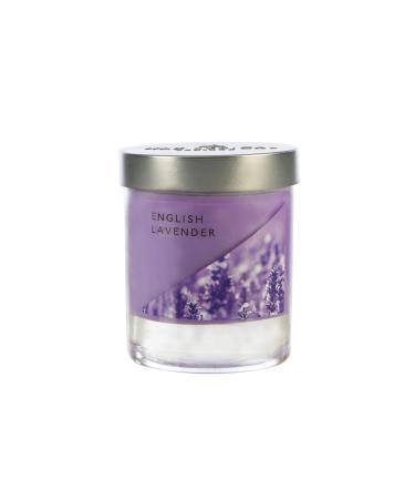 WAX LYRICAL Small Wax Fill Candle English Lavender. Burn Time Approx 35 Hours Jar Silver Small Jar Modern