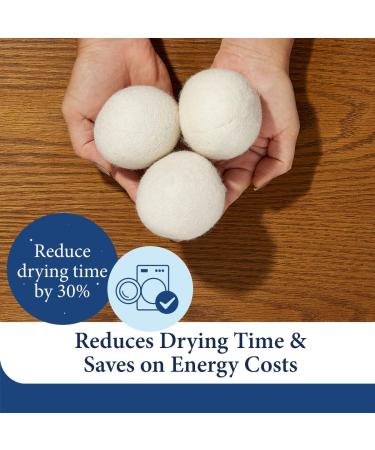 Cosy House Collection Wool Dryer Balls 3-Pack - Eco-Friendly Fabric Softener - Reusable & Long Lasting - Softens Clothes Naturally - Saves Time & Energy - White - Buy Online on GoSupps.com