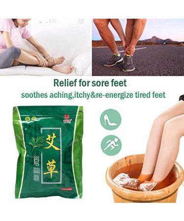 Foot Bath Herbs - Chinese Medicine Foot Bathing Powder (6g x 30 Bags) for Tired Feet | Natural Wormwood & Healing Plants - Buy Online on GoSupps.com