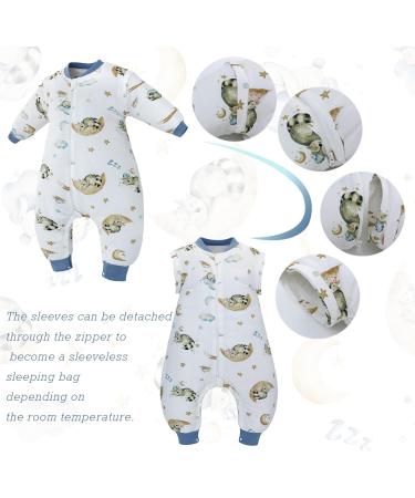 100% Cotton Baby Sleep Sack with Legs, Detachable Sleeves, 2-Way Zipper & Buttons - Magic Cloud M, 2-3 Years - Buy Online on GoSupps.com