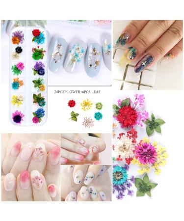 iFancer Nail Dried Flowers: 90 Pcs, 36 Colors, Real Nature Dry Petals for 3D Nail Art Manicure Decoration - Buy Online on GoSupps.com
