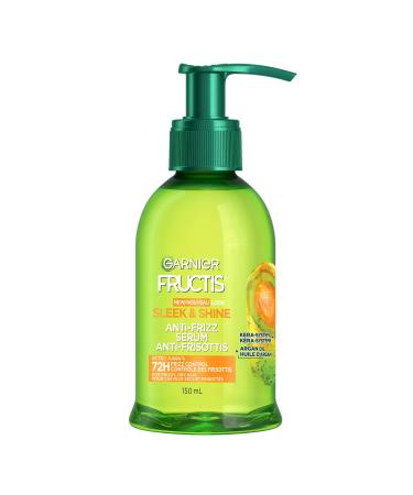 Garnier Fructis Sleek & Shine Anti-Frizz Serum For Frizzy Dry Hair Instant Sleek with Argan Oil 150 mL Anti-Frizz Serum 150 ml (Pack of 1)