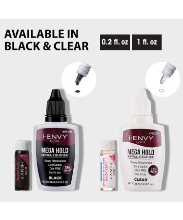 iENVY Waterproof Strong Hold Individual Cluster Lash Glue 2 Pack - Long-Lasting & Clear Adhesive 0.21oz - Buy Online on GoSupps.com