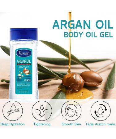 Body Oil for Women - Argan Oil Body Oil - Body Skin Care for Hydrating Nourishing Firming - Facial Oil Gel - Essential Oils for Skin - Body Oil for Dry Skin - Stretch Mark Oil - Buy Online on GoSupps.com