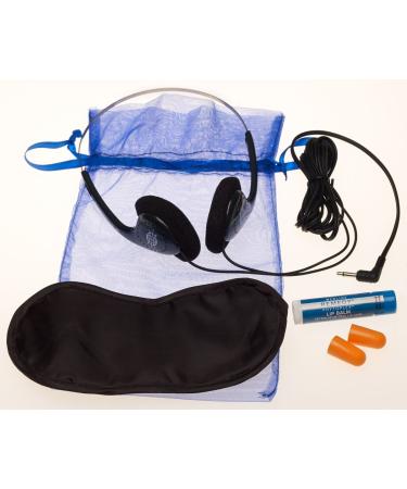 Medline Sleep Aid Kit Includes Eye Mask Headphones Soothing Lip Balm Ear Plugs Ideal for Patient Comfort Case of 20 Each