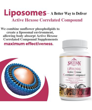 SZCZEKIN Liposomal AHCC Supplement 1500mg - 240 Softgels - Immune Support & Liver Function - Natural Mushroom Extract - T-Cell & Killer Cell Activity - 120 Count x2 - Buy Online on GoSupps.com