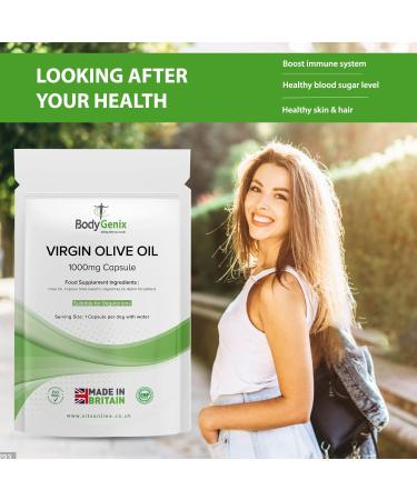 Bodygenix UK Made 1000mg Virgin Olive Oil Capsules - Omega-3-6 for Heart Health (30 Capsules) - Buy Online on GoSupps.com