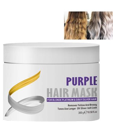 Purple Hair Mask for Blonde Platinum and Silver Hair Hydrating Purple Toning Hair Mask Deeply Nourishing Damaged Hair Violet Crush Purple Toning Hair Mask Intensive Toning Hair Mask
