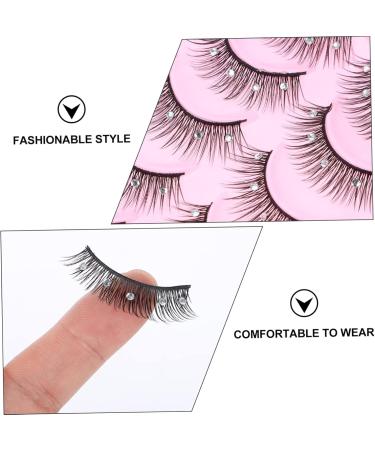 Beavorty 10 Pairs diamond false eyelashes makeup false lashes dense false lashes rhinestone trim lash decor rhinestone embellishments 3d false lash False Eye Lashes Fake Lashes cross extend - Buy Online on GoSupps.com
