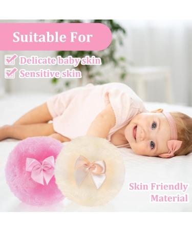 Buy Sibba 4Pcs Large Fluffy Powder Puff - 3.5 Inch Ultra Soft Washable & Reusable Makeup Tools for Face & Body | International Shipping Available - Buy Online on GoSupps.com