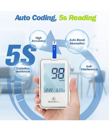 Glucoracy G-425-2 Blood Glucose Monitor Kit with 100 Test Strips & Lancets - Diabetes Testing Kit for Home Use - Buy Online on GoSupps.com