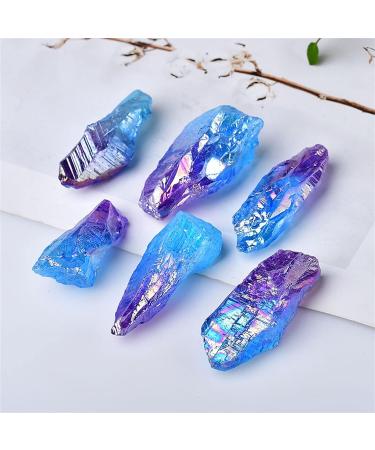 Natural Crystal Rough 200g Natural Crystal Electroplate Stone Quartz Specimen Collection Home Decor Fish Tank Decoration Gift 190-200g Electroplate Stone - Buy Online on GoSupps.com