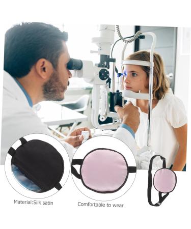  Beavorty Beavorty single eye mask silk eye mask elastic band eye mask eye patch silk satin wearable eye mask eye patch for strabismus eye eye patch for lazy eye silk satin pink - Buy Online on GoSupps.com