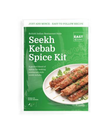 East at Home Seekh Kebab Spice Kit | Make Restaurant Quality Seekh Kebabs | Indian Spice Mix Makes 10 Seekh Kebabs 70.00 g (Pack of 1) - Buy Online on GoSupps.com