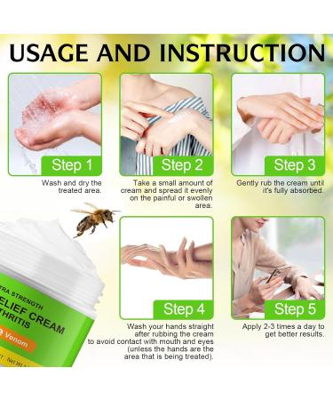Bee Venom Joint and Bone Care Cream Joint Bone Pain Relief Cream Ultra Strength Arthritis Soothing Relief of Joint Pain Muscle Pain Muscle Soreness and Swelling from Bruises or Injury 100g - Buy Online on GoSupps.com