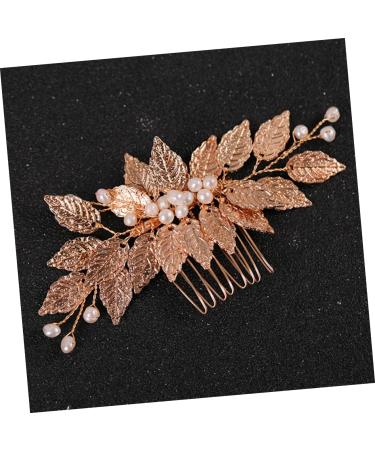FRCOLOR Leaf Pearl Hair Comb Wedding Hair Accessories for Brides hair toppers for women accessories for women bridal headband bride hair comb bridal headdress abs manual Miss clip - Buy Online on GoSupps.com