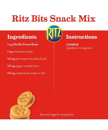 Ritz Bits Peanut Butter Cracker Sandwiches - Big Bag 3oz (Pack of 12), Cheese Flavor - Buy Online on GoSupps.com