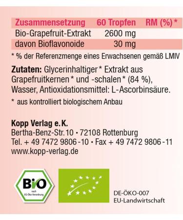 Kopp Vital Bio-Grapefruitkern Extract Drops | 3 x 100ml | Organic & Vegan | Boost Your Health with Bioflavonoids - Buy Online on GoSupps.com