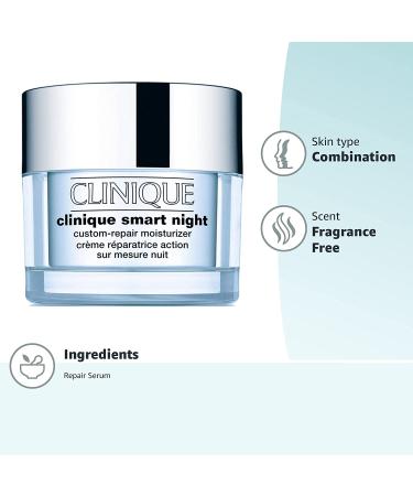 Clinique Smart Night Custom-Repair Moisturizer 1.7oz for Dry Combination Skin - Buy Online on GoSupps.com
