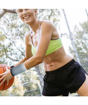 Sweat Wristbands Tennis Wristbands Moisture Picking Absorbent Sweatband Wristband Band Sweatproof Compression Antislip Wristband Sweatband for Baseball Cooling Gray - Buy Online on GoSupps.com