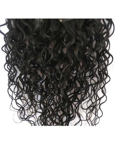 Doren Deep Curly Clip In Human Hair Extensions 24 Inch - Brazilian Remy 120g Wavy Curly Hair for Women - Natural Color, 8Pcs 20 Clips - Buy Online on GoSupps.com