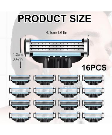 16 PCS Razor Blades for Manual Shaving | Perfect for Beard & Leg Hair | Premium Quality Blade Set - Buy Online on GoSupps.com