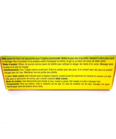 Idole Exfoliating Soap - Lemon | 2.82 oz | Gentle Skin Scrub for Healthy Glow | International Shipping Available - Buy Online on GoSupps.com