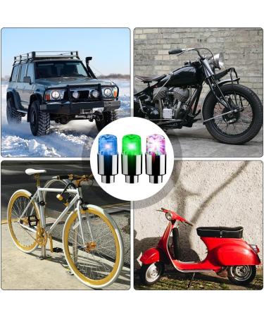 Naveso Bright Valve Caps - 12 PC Bike Tire Lighting Accessories with Intelligent Sensors for Cars & Motorcycles - Buy Online on GoSupps.com