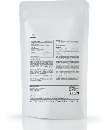 Acai Berry 2000mg & Green Tea 1350mg Tablets - Catechins & ECGCs - Oxford Vitality 500 Count - Buy Online on GoSupps.com