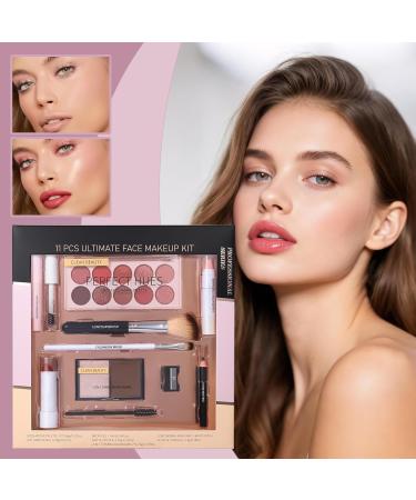 Trousse de Maquillage pour D butantes | Ensembles De Maquillage Complets Pour Femmes 11 Pi ces Mascara Anticernes Palette de Fards Paupi res Rouge L vres pour Filles et Adolescents No l Anniversai - Buy Online on GoSupps.com