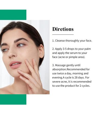 Breylee Tea Tree Oil Serum for Acne Prone/Sensitive Skin - Cystic Acne Treatment, Pimples & Scars Remover, Redness Relief, Niacinamide Moisturizer - Anti-Aging Essence - 30ml/1.01fl oz - Buy Online on GoSupps.com