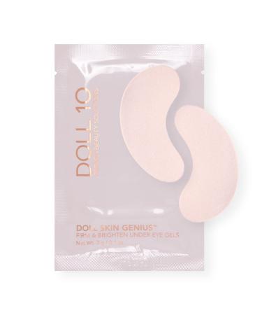 Doll 10 Doll Skin Genius Firm & Brighten Under-Eye Gels - Natural Eye Mask Patches that Vanish Puffiness Dark Circles Wrinkles & Fine Lines